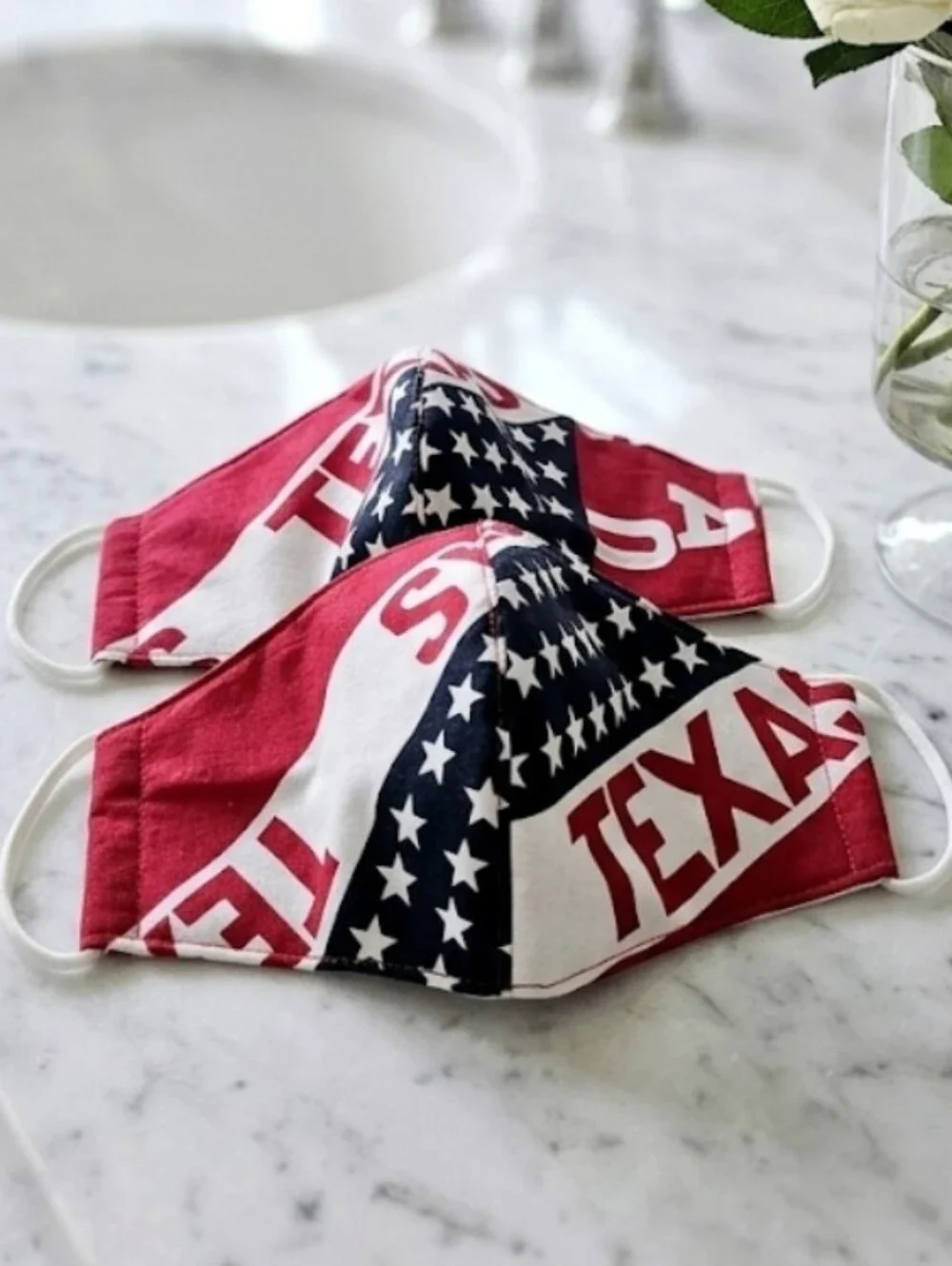 Reusable Cloth Face Masks Texas & USA Theme ☆ Set of 2☆